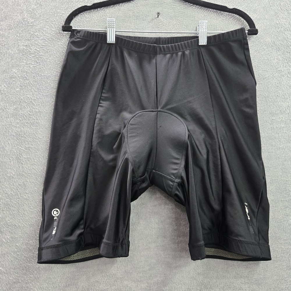 Canari Men Shorts XL Black Biker Cycling Shorts 9" Inseam